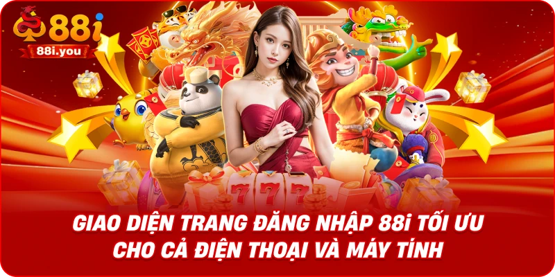 Giao diện đăng nhập 88i trên màn hình máy tính đơn giản và trực quan